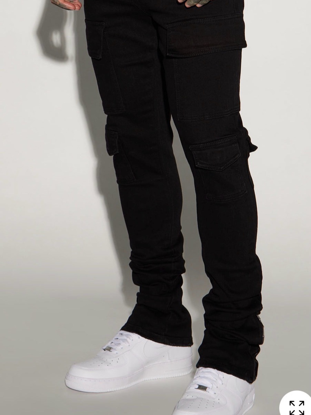 Men's Black Cargo Pants - Classic Utility Style Jeans